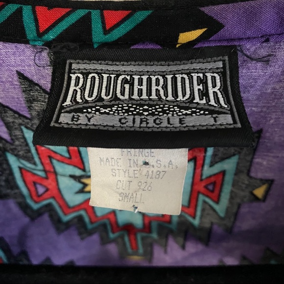 ❌SOLD❌ VINTAGE Western fringe cropped Jacket 💜 - Picture 4 of 5